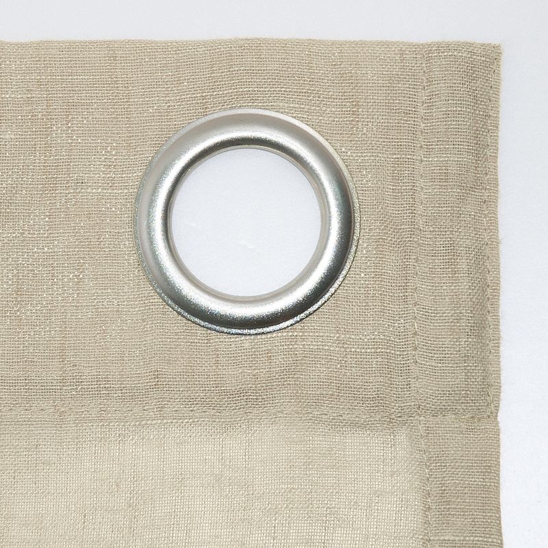 Slub Textured Sheer Linen Blend Grommet Top Curtain - Archaeo, 6 of 13