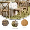 Emma and Oliver Set of 2 Weather-Resistant Wood Look Resin Cross Back Chairs for Indoor/Outdoor Use - 4 of 4