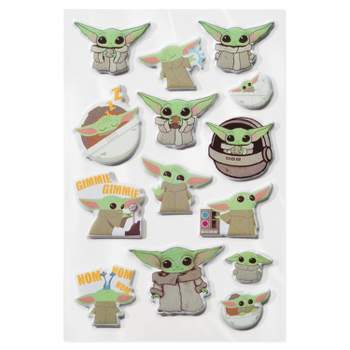 14ct Star Wars Baby Yoda Puffy Stickers