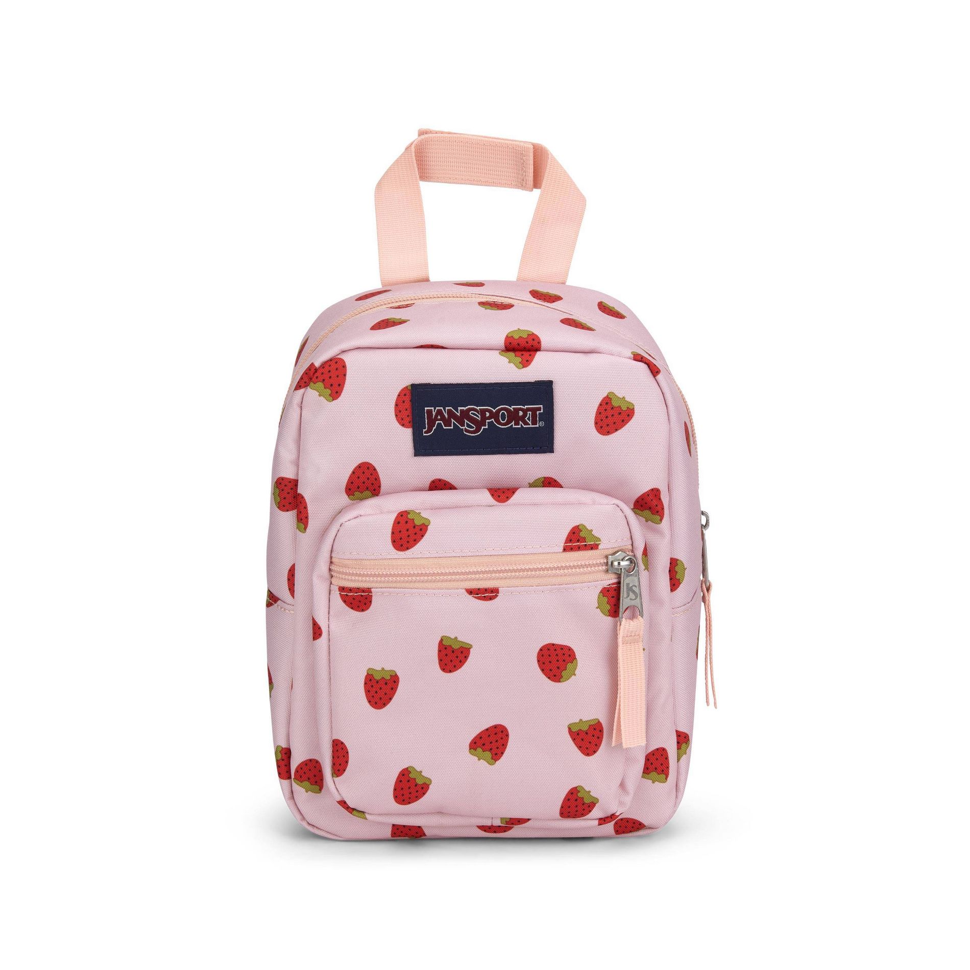 JanSport Big Break Lunch Bag - Strawberry Shower: Dual Compartment, BPA-Free Zippered Meal Tote