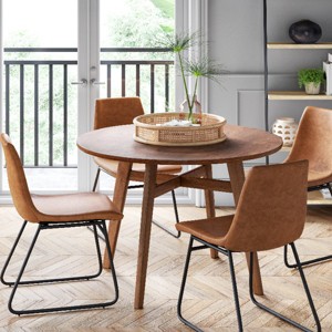 Bowden Faux Leather Dining Chairs - Threshold™ - 1 of 4