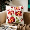 REGALWOVEN Floral Embroidered Decorative Throw Pillow Covers Farmhouse Flower Pattern Cushion Cases for Couch Living Room Decor 18 x 18 Inch 2 Pcs - 2 of 4