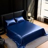 ChicFurnit Full King Queen Twin Size Satin Bed Sheets Silky Smooth Fabric 360 Secure Fit for Living Room - 2 of 4
