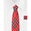 Jacob Alexander Boys' Prep Red Christmas Plaid Self-Tie Neck Tie - 4 of 4