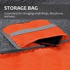 Tirrinia Waterproof Blanket for Outdoors, Fleece Lined Camping Blanket Foldable, Stadium Blanket Keep Warm, 51"x59", Orange Grey - 3 of 4