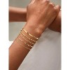 Gold Bracelets for Women Waterproof, 14K Real Gold Jewelry Sets Trendy Thin Dainty Stackable Cuban Link - 3 of 4