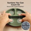 3-Pack Prep Suction Plates with Lids, 100% Silicone Baby Plates with Lid, BPA-Free Kids Divided Toddler Plates - 2 of 4