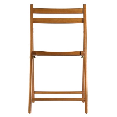 Teak Mid-Century Modern Armless Folding Side Chairs Set