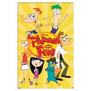 Trends International Disney Phineas and Ferb - Group Framed Wall Poster Prints - 1 of 4