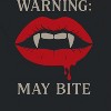 Rerun Island Men Warning May Bite Fangs Short Sleeve Graphic Cotton T-Shirt - 2 of 4
