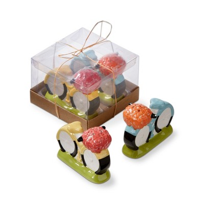 tagltd Flower Basket Bike Salt & Pepper Set Of 2