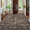 Washable Rug Boho Abstract Hallway Runners Vintage Distressed Floral Soft Low Pile Floor Carpet for Living Room - 2 of 4