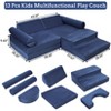 13-Piece Modular Kids Nugget Couch – Convertible Toddler Sofa Play Couch in Grey with Luxurious Microvelvet & High-Density Foam, Grey - 3 of 4