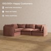 Modular Washable 4-Seater Corner Sectional in Chestnut | Deluxe+ Seat | Cloud Pillow - 2 of 4