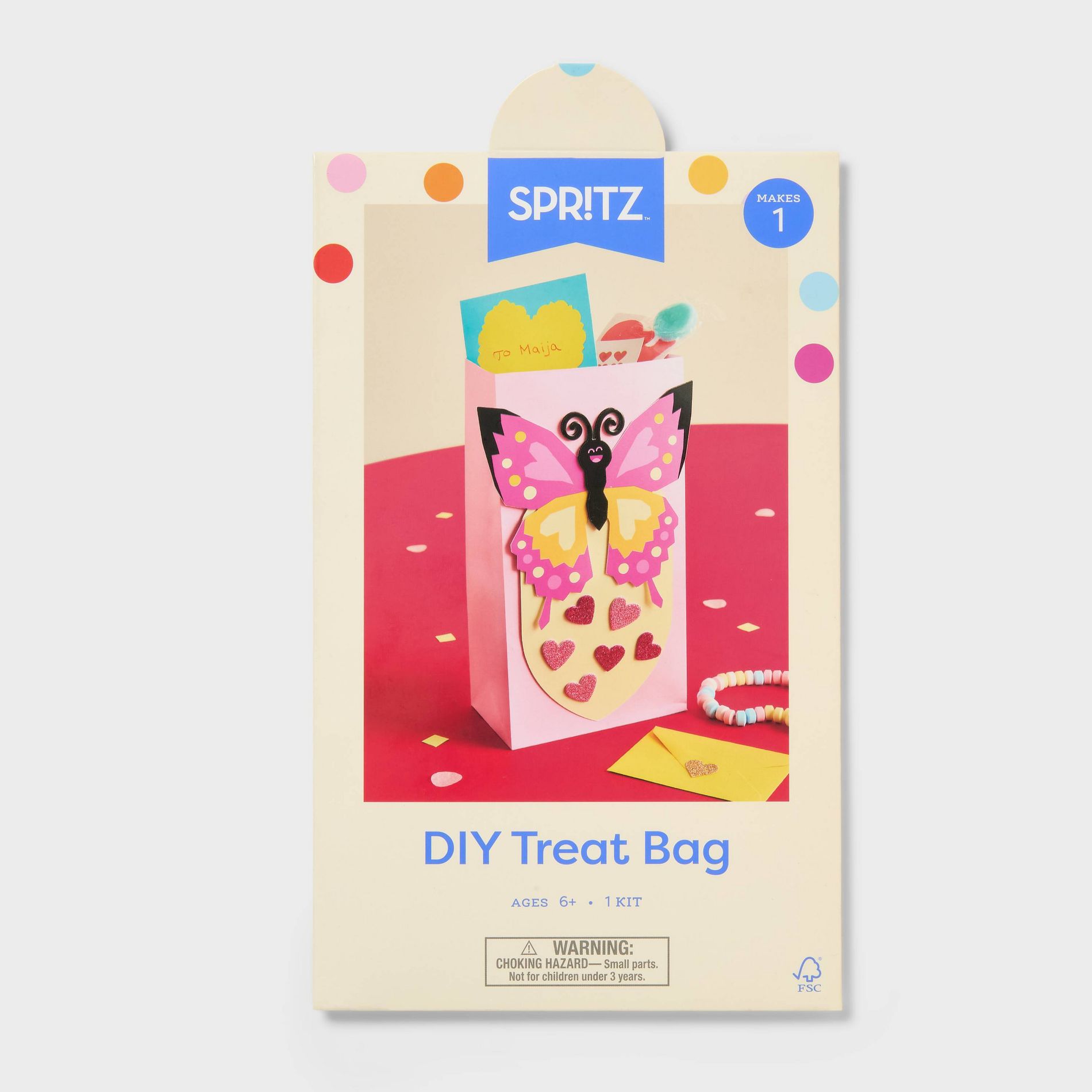 Valentine's Day Butterfly Sticker Kit and Paper Bag - Spritz™