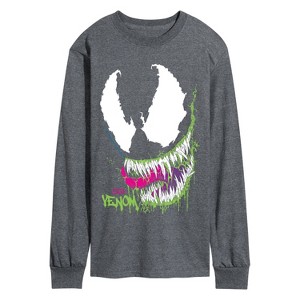 Men's - Marvel - Venom Head Long Sleeve Graphic T-Shirt - 1 of 4