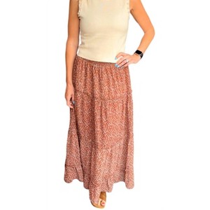 Women's Mix Floral Maxi Skirt - Greek Archaic Kori - 1 of 4