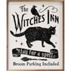 Kendrick Home Witches Inn Stay For A Spell Cat Wall Art White - 2 of 4