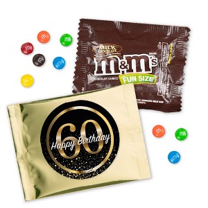 12 Pcs 60th Birthday Candy M&M's Party Favor Packs - Milk Chocolate by Just Candy - 1 of 2
