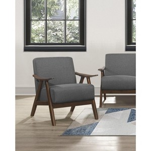 NicBex Accent Chair Wood Frame Upholstered Modern Home Furniture Lounge Chair Reading Chair Comfy Chair for Living Room, Gray - 1 of 4