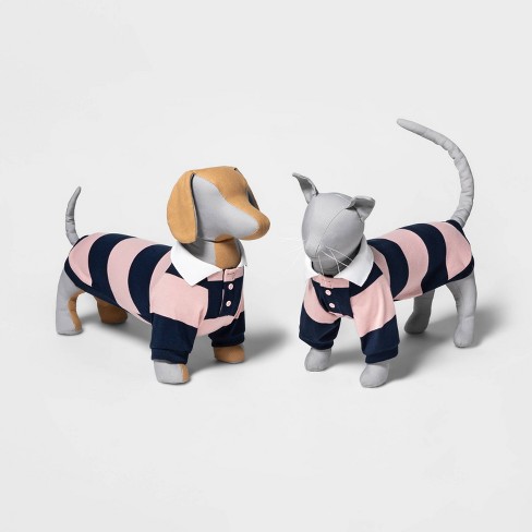 Striped Dog And Cat Matching Family Pajamas - Navy : Target