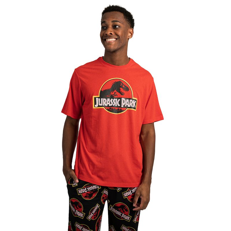 Jurassic Park Movie Logo Men's 2-Pack Pajama Set, 1 of 7