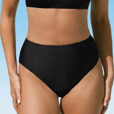 Women's Mesh High Waist Bikini Bottom - Shade & Shore™ Black : Target