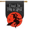Briarwood Lane Halloween Burlap House Flag 40x28 For Outdoor Come in For a Spell For Halloween House Flag - 2 of 3