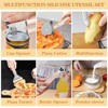 Itopfox Silicone Cooking Utensil Set, 43 PCS Heat Resistant Kitchen Tools with Stainless Steel Handle for Nonstick Cookware, Pots and Pans (Khaki) - 4 of 4