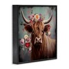 Stupell Industries Cow with Vintage Florals Framed Giclee Art - 2 of 4
