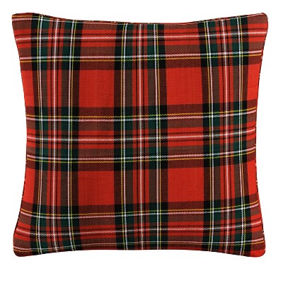 Red Plaid Throw Pillow - Skyline Furniture