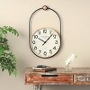 28"x17" Wooden Suspended Hanging Wall Clock, Silent Mechanism - Olivia & May: Grand Hotel Paris Design - 2 of 4