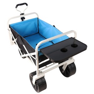 Racxily Folding Wagon Garden Shopping Beach Cart,  Utility Grocery Car with Side Pocket for Camping Garden Sports - 1 of 4