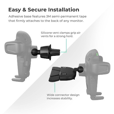 iOttie Easy One Touch Wireless 2 Air Vent/CD with 10W Qi Wireless Charging Mount - Black, 6 of 10