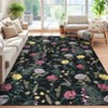 Indoor Decor Modern Abstract Floral Area Rugs Soft Machine Washable Low Pile Non Slip Foldable Floor Carpet for Living Room Bedroom - 2 of 4