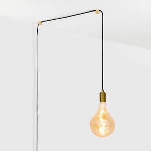 Brightech Scorpio Mid-Century Dimmable (Includes LED Light Bulb) Pendant Hanging Pendant Lamp Antiqued Brass - 1 of 4