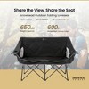 ARROWHEAD OUTDOOR Portable Folding Double Duo Camping Chair Loveseat w/ 2 Cup & Wine Glass Holder, Back Storage, Carrying Bag, Supports up to 6500lbs - 4 of 4