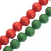 Crystal Lane DIY 7" Round Wood Beads Designer Holiday Christmas Bead 2-Strand Red & Green - 3 of 4