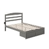 AFI Furnishings Warren Platform Bed F with Foot Drawer AG - 3 of 4