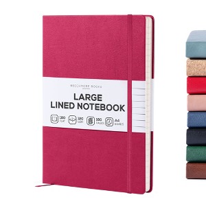 Ruled Journal Notebook, A4 8.5 x 11.5 inch 160 Lined Pages, Hardcover Leather Writing Journals for Women, Men, 120 GSM Thick Paper, Gifts Box Included - 1 of 4