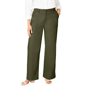 Jessica London Stretch Cotton Chino Wide-Leg Trouser - 1 of 4