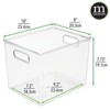 mDesign Stackable Plastic Pantry Organizer Box + 36 Labels - Clear - 4 of 4