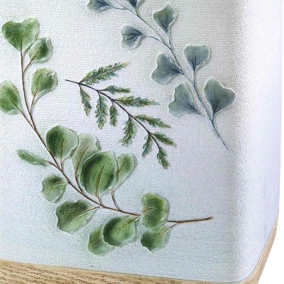 Multicolor Ombre Floral Resin Wastebasket