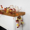 Northlight Berries and Eucalyptus Leaves Artificial Fall Harvest Garland - 5' x 8" - 3 of 4