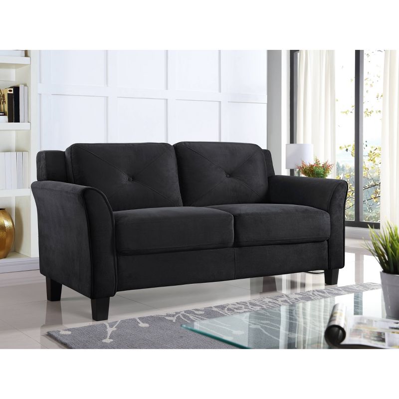 Harper Tufted Microfiber Loveseat - Lifestyle Solutions, 4 of 10