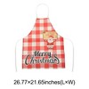Unique Bargains Christmas Aprons Christmas Celebration in English Santa Claus Linen Red White Black Brown 21.65"x26.77" 1 Pcs - 3 of 4