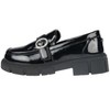 bebe Girl's Crinkle Patent PU Loafers with Sparkling Rhinestone Buckle - Stylish, Comfortable, and Perfect for Any Occasion - 3 of 4