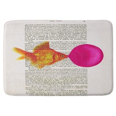 Coco De Paris Goldfish with Bubblegum Cushion Bath Mat (36"x24") Orange - Deny Designs