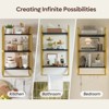 Bestier Floating Shelves for Wall, 3 Tier Wall Shelves for Bathroom, Bedroom & Kitchen, Bathroom Shelves Over Toilet with Towel Bar & Hooks, Black - 4 of 4