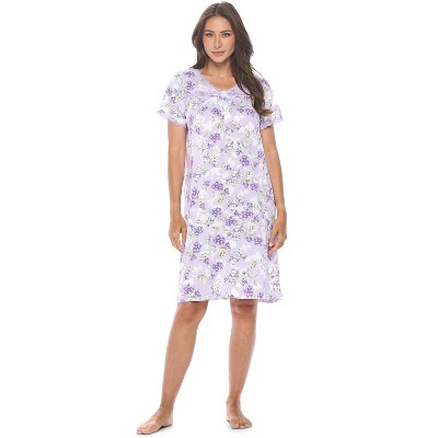 Casual Nights Women's Super Soft Yummy Nightshirt, Short Sleeve Nightgown, Night Dress with Fun Prints & Patterns